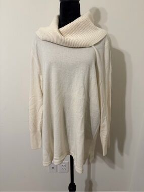 Cashmere Ivory Cowl Neck Women's Sweater